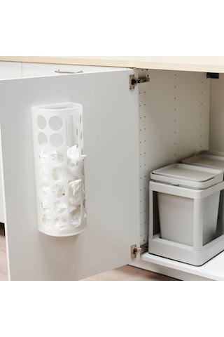 Ikea Varıera Plastik Poşet Kabı, Beyaz