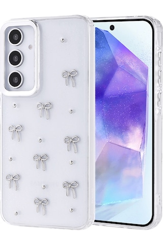 Galaxy A35 Uyumlu Kılıf Airbag Tasarımlı Simli Şeffaf Zore Kutup Kapak - Fiyonk Fiyonk