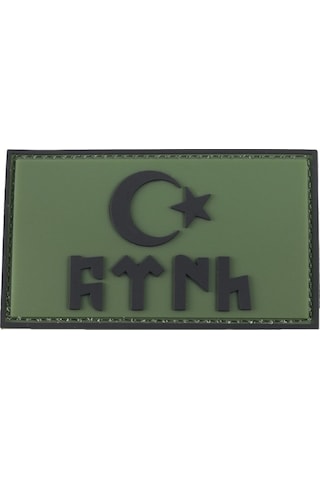 Göktürk Yazılı Peç Arma Kırmızı Yeşil Sarı Siyah Seçenekli
