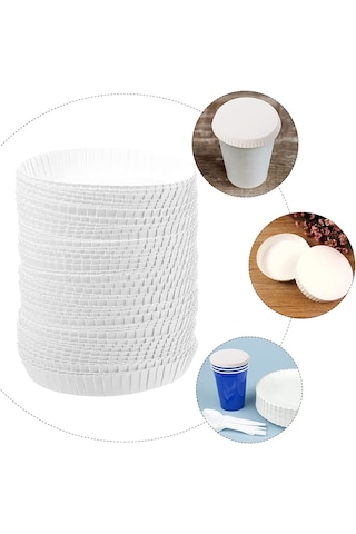 Karton Bardak Kapak Tıkacı Kağıt Bardak Kapağı 100 Adet Otel Tipi