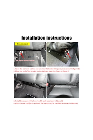 Symbee Citroen C4 Solenne Sol Ana Bracket Sol Konum Çelik Zl-2001l Siyah Montaj Aparatı Rehber Yuva