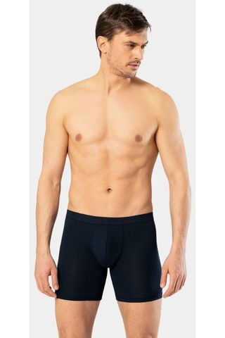 Cacharel Erkek Likralı Uzun Boxer Bel Bantlı 1336/Lacivert 001