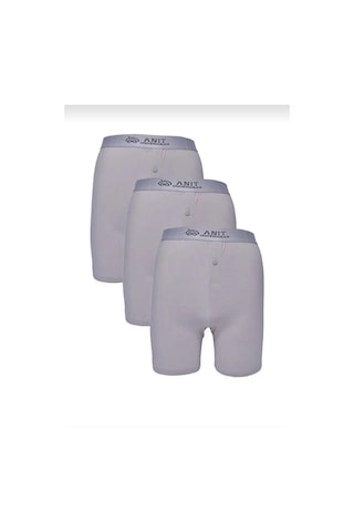 Anıt 1114 Erkek Uzun Likralı Boxer 6 Adet Gri