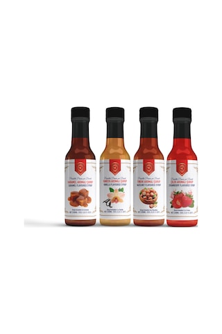 Nish Karamel, Vanilya, Fındık, Çilek Aromalı Şurup 4'lü Set 4x250 Ml - Pet Şişe Diğer