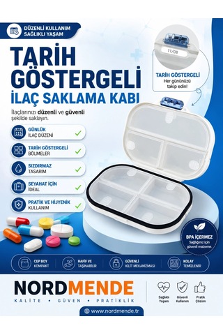 Tarih Göstergeli, Hava Sızdırmaz Ve Su Geçirmez İlaç Saklama Kutusu Haftalık Günlük İlaç Organizer Ş Çok Renkli