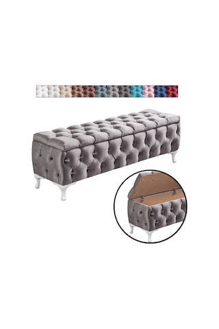 Setaymobilya Yatak Ucu Pufu, Cappy Bench, Sandıklı Ayakucu Pufu - 12 Renk