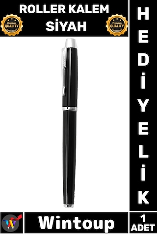 Rollerkalem Lüks Ergonomik Profesyonel Ofis Promosyon Hediye Kutulu Şık Akışkan Roller Kalem Siyah Çok Renkli
