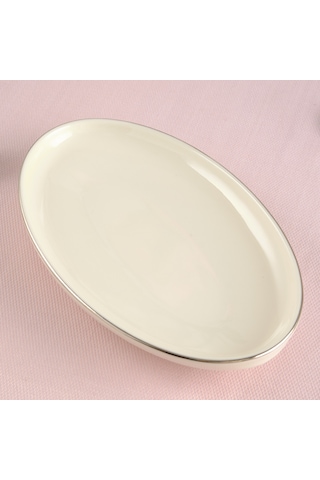 Aryıldız Hazel Platin Kayık Tabak 20 Cm Renkli