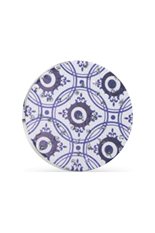 Büro Ev Ofis Hediyesi İçin İnce Yuvarlak Nazarlıklı Taşlı El Makyaj Aynası Çok Renkli