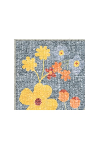 Cool Halı Coloris Çiçekli Renkli Halı Retro Floral Maximalist İnce Yazlık Dekoratif Genç Odası Halı