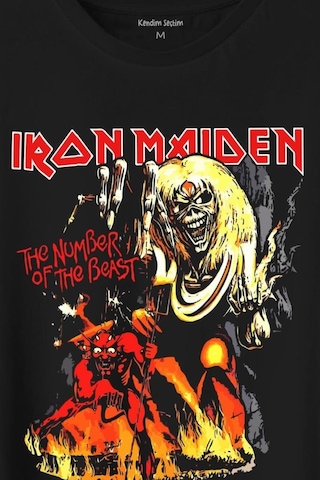 Iron Maiden 2 The Number Of The Beast Music Baskılı Tişört Unisex T-shirt 001