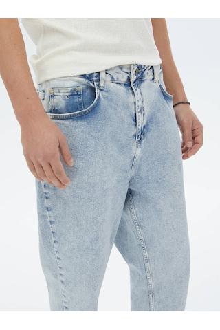 Kip Açık Mavi Carrot Fit Denim %100 Pamuk Pantolon Çok Renkli