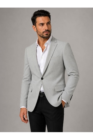 Classics Men Erkek İtalyan Kesim Yarım Astar Blazer Ceket Klasik Ve Modern Şıklık - 7732 Taş