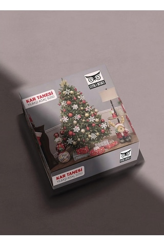 Kar Tanesi Yılbaşı Ağaç Süsü İpli 6'lı Paket 9 9 Cm