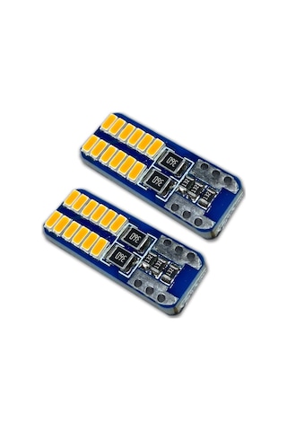 T10 Dipsiz W5w Canbus 24 Ledli Turuncu Park Plaka Ampulü 2adet