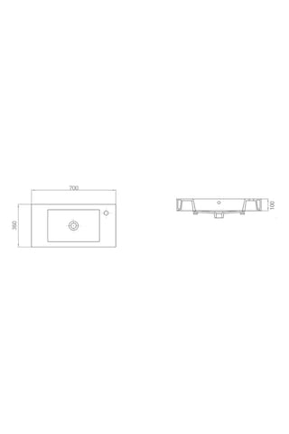Lapino Minos 70 x 36 CM Lavabo