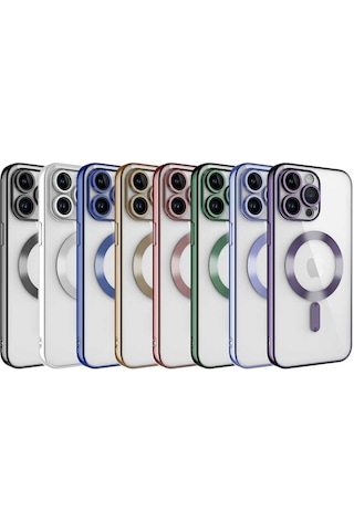 Apple Uyumlu iPhone 14 Pro Max Kılıf Kamera Korumalı Magsafe Wireless Şarj Özellikli Demre Kapak