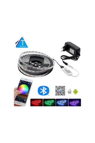 5 Metre Tv Arkası Rgb Şerit Led Telefon Kontrol Tavan Koridor Led