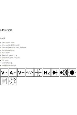Mastech Ms2600 Açıkpens Ampermetre Forkmetre