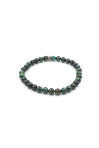 Hakiki Doğal Fuksit Taşı Bileklik 6 Mm Yeşil