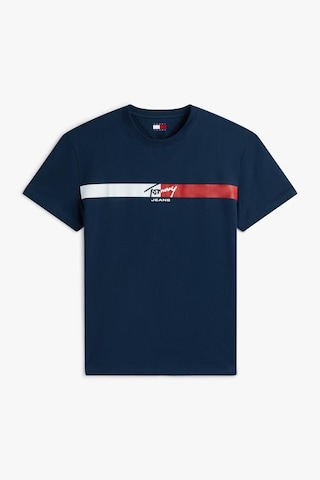 Tommy Hilfiger Tjm Erkek Regular İmza Şeridi T Ext Lacivert T-shirt-13660 Lacivert