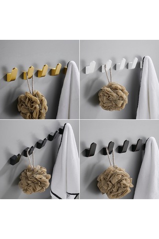 Yunboo Siyah Kalın Uzay Alüminyum Duvar Takımı, Banyo/giyinme Odası Giysi Şapka Askısı, Delme Montajlı Tek Kanca - Dayanıklı Ve Modern Tasarım Diğer