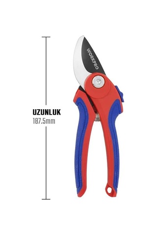 Workpro Wp332001 180mm Profesyonel Bağ Bahçe Dal Budama Makası Fr Wp332001