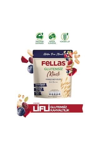 Fellas Glutensiz Müsli - Kırmızı Meyveli 270g