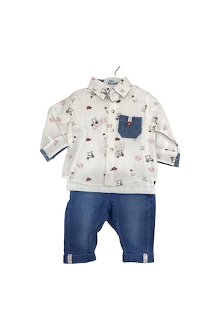 Babydoll 2li Takım Bombili -10808 Beyaz