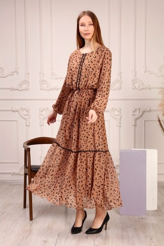 Aymeravm - Desenli Büyük Beden Kadın Elbise - Çuha0607Ga