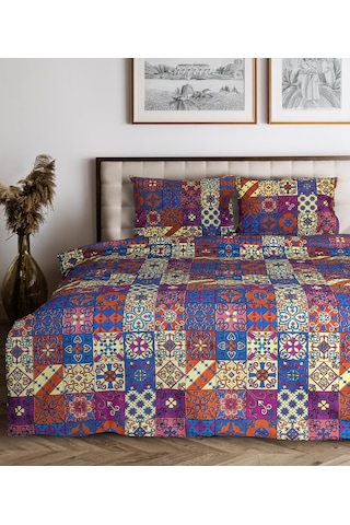 Cotton Collection Tek Kişilik Nevresim Seti Anadolu Renkli