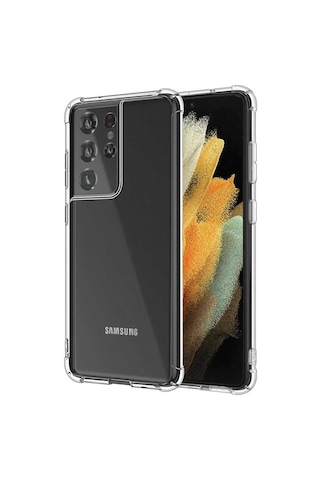 Galaxy S21 Ultra Kılıf Zore Nitro Anti Shock Silikon Renksiz