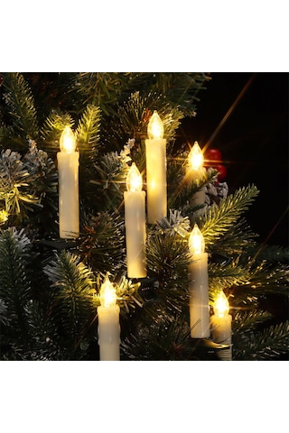 10 Tuşlu Uzaktan Kumandalı Mum Işığı Dekorasyonu-siyah