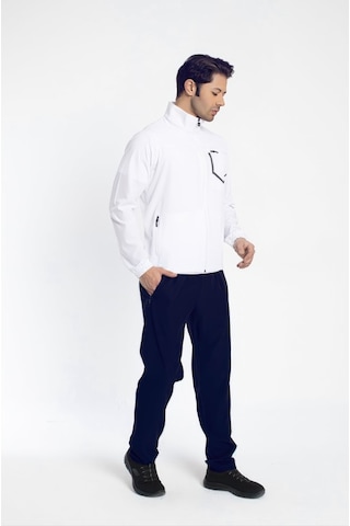 Crozwise 1242-08 Lycra Armüllü Erkek Eşofman Takım Beyaz