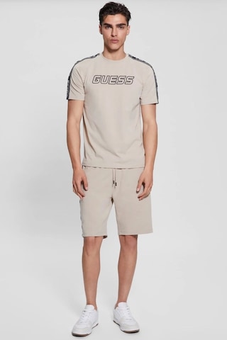 Guess Erkek Arlo Cn T-shirt Bej