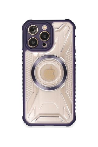 Apple Apple iPhone Uyumlu 14 Pro Max Kılıf Prag Magneticsafe Kapak - Derin Mor