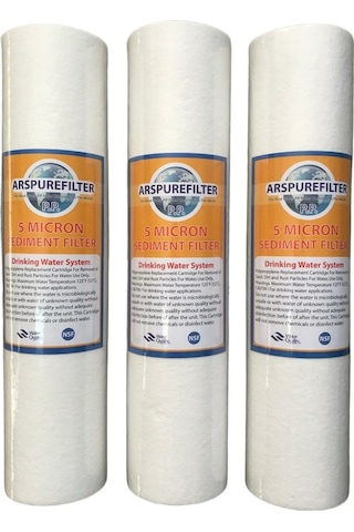 Su Arıtma Cihazı 5 Mikron Sediment Filtre 10 Inch 3 Adet Su Arıtma Cihazı 5 Mikron Sediment Filtre 10 Inch 3 Adet