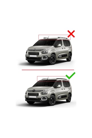 Citroen Berlingo 2023 Ve Sonrası İle Uyumlu Ace-2 Ara Atkı Tavan Barı Gri
