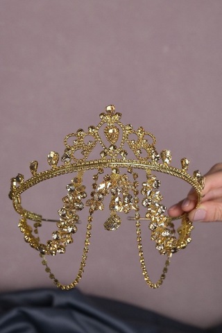 FdayAksesuar En Güzel Gelinlere Özel Hürrem Saçaklı Alınlık Gelin Kına Tacı FRDY31626