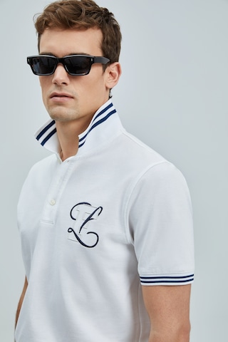 Lufian Erkek Polo Yaka T Shirt 111040216 Beyaz Beyaz