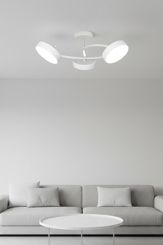 İkon Modern Salon Yatak Odası Giyinme Odası Mutfak Beyaz Işık Ledli Renk 3 Lü Led Avize Beyaz Beyaz