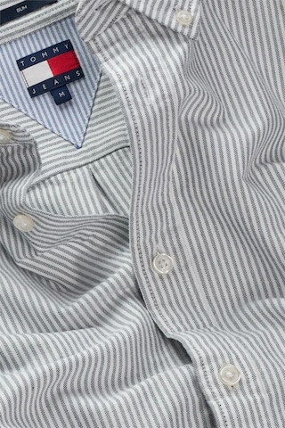 Tommy Hilfiger Tjm Slım Strıpe Oxford Shırt Ext Erkek Mavi Gömlek - Dm0dm20668