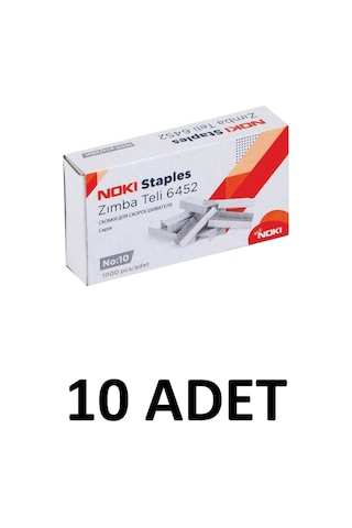 10 Adet Küçük Boy Zımba Teli No:10 Cu 1000 Li