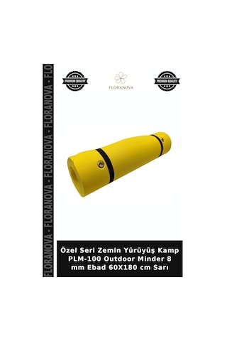 Özel Seri Zemin Yürüyüş Kamp Plm-100 Outdoor Minder 8 Mm Ebad 60x180 Cm Sarı