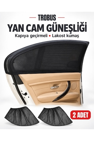 Trobus Universal Kapıya Geçirmeli Yan Cam Güneşliği 2'li Set