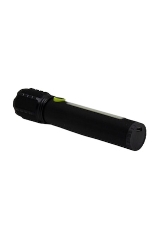 Gold Silver Gs 400 10w Çelik Kasa Zoom Özellikli Usb Şarjlı El Feneri Siyah