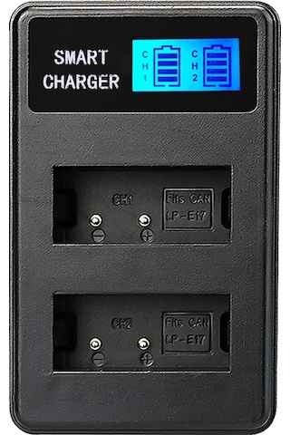 Cbtx Lcd Ekran 2 Kanallı Lp-e17 Canon Eos M3 M5, Eos 750d 760d Vb. Uyumlu Pil Usb Şarj Cihazı