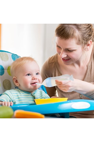 Transformacion Kaşıklı Mama Silikon Biberon Kız Bebek Besleyici