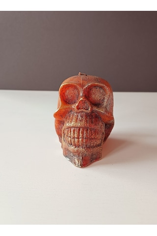 Kurukafa İskelet Mum Bordo 8 Cm