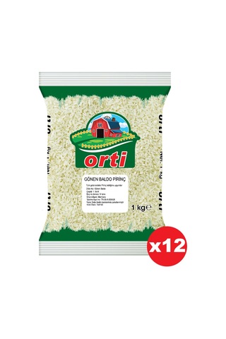 Orti Gönen Baldo Pirinç 1 Kg x 12 adet